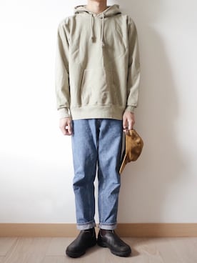 「Hender Scheme（エンダースキーマ）のアイテム（帽子）」を使った、MR.BRAINさん（メンズ・173cm）の春コーディネート