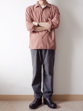 COMOLI(コモリ)】タイプライター ドローストリングパンツを使った 