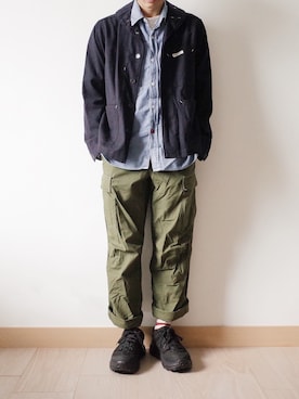 「HOKA（ホカ）のHOKA ONE ONE/ホカ オネ オネ　TOR ULTRA LOW WP/トールウルトラローウォータープルーフ（スニーカー）」を使った、MR.BRAINさん（メンズ・173cm）の秋コーディネート