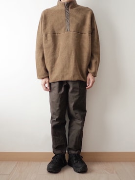 「HOKA（ホカ）のHOKA ONE ONE/ホカ オネ オネ　TOR ULTRA LOW WP/トールウルトラローウォータープルーフ（スニーカー）」を使った、MR.BRAINさん（メンズ・173cm）の冬コーディネート