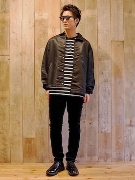 「NEIL BARRETT（ニールバレット）のアイテム（チノパンツ）」を使った、TKM_officialさん（メンズ・178cm）の春コーディネート
