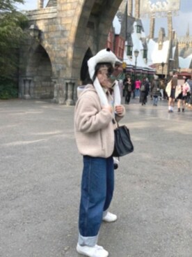 「ユニバ」｜「アイテム（その他アウター）」を使った、ecocoさん（レディース・153cm）の冬コーディネート