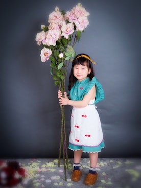 「bobochoses」｜「アイテム（ワンピース/ドレス）」を使った、hさん（キッズ・110cm）の春コーディネート