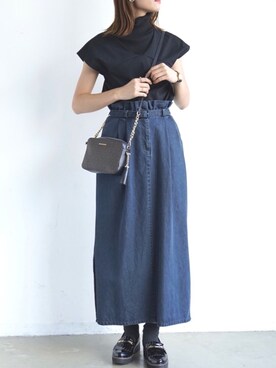 「LA BELLE ETUDE（ラベルエチュード）のアイテム（その他トップス）」を使った、 mikia。さん（レディース・173cm）の秋コーディネート