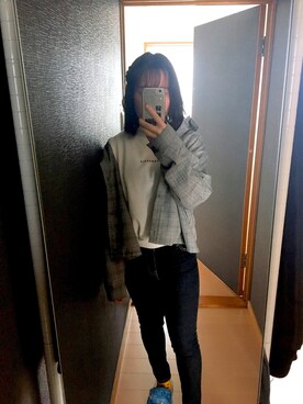 「Honeys（ハニーズ）のアイテム（その他トップス）」を使った、ｙｕｋｉ☆さん（レディース・148cm）の春コーディネート
