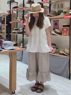 「SM2（エスエムツー）のアイテム」を使った、14+ イオンモール伊丹昆陽店 スタッフさん（レディース・157cm）の夏コーディネート