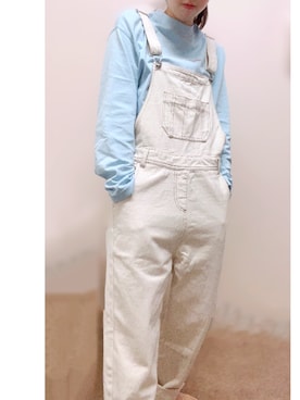「Avail（アベイル）のアイテム（サロペット/オーバーオール）」を使った、あかりさん（レディース・154cm）の秋コーディネート