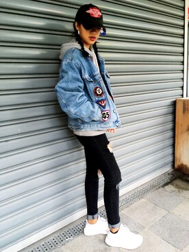 「MARKET（マーケット）のアイテム」を使った、Fang-Yi Suさん（レディース・159cm）の冬コーディネート