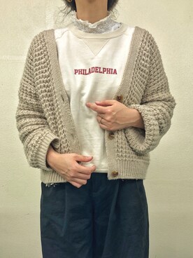 「コットンダブルフェイスパンツ」｜akaneさん（レディース・159cm）の冬コーディネート