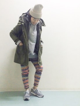 「LOGOS（ロゴス）のアイテム（パンツ）」を使った、akaneさん（レディース・159cm）の冬コーディネート