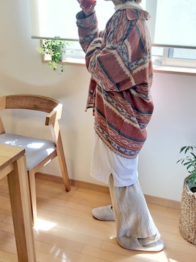 「リブニットパンツ」｜「アイテム（ワンピース/ドレス）」を使った、akaneさん（レディース・159cm）の春コーディネート