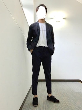 「Right-on（ライトオン）のアイテム（テーラードジャケット）」を使った、R_LaNdさん（メンズ・173cm）の秋コーディネート