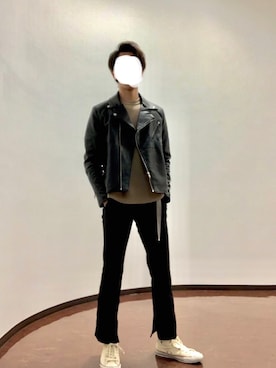 「ITTI（イッチ）のアイテム（パンツ）」を使った、R_LaNdさん（メンズ・173cm）の冬コーディネート