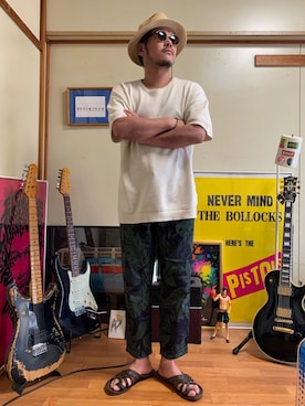 「BACK NUMBER（バックナンバー）のアイテム（ニット/セーター）」を使った、にっしゃんさん（メンズ・168cm）の夏コーディネート