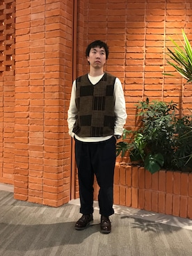 BEAMS PLUS(ビームスプラス)の「BEAMS PLUS / ニット パッチワーク ...