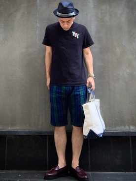 「EVISU（エヴィス）のアイテム（その他パンツ）」を使った、よしさん【相互】さん（メンズ・163cm）の夏コーディネート