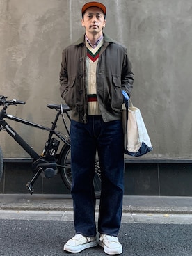 「FILSON（フィルソン）のアイテム（ジャケット/アウター）」を使った、よしさん【相互】さん（メンズ・163cm）の冬コーディネート