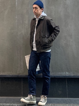 「FILSON（フィルソン）のアイテム（ジャケット/アウター）」を使った、よしさん【相互】さん（メンズ・163cm）の冬コーディネート