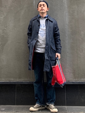 「アメカジスタイル」｜「アイテム（デニムジャケット）」を使った、よしさん【相互】さん（メンズ・163cm）の春コーディネート