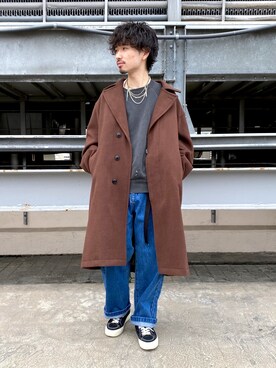 「JUNRED（ジュンレッド）のアイテム（その他アウター）」を使った、TOBIさん（メンズ・166cm）の冬コーディネート