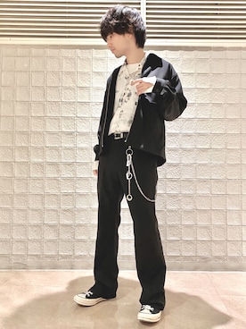 「JUNRED（ジュンレッド）のアイテム（キーケース/キーアクセサリー）」を使った、TOBIさん（メンズ・166cm）の冬コーディネート