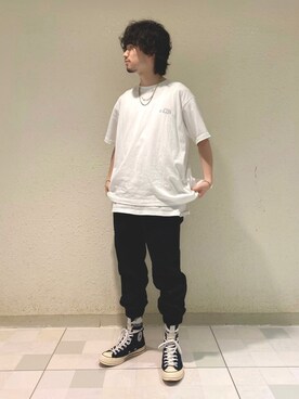 「JUNRED（ジュンレッド）のアイテム（タンクトップ）」を使った、TOBIさん（メンズ・166cm）の夏コーディネート
