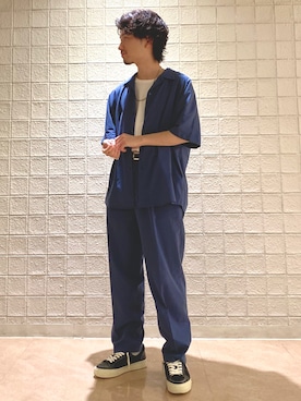 「JUNRED（ジュンレッド）のアイテム（パンツ）」を使った、TOBIさん（メンズ・166cm）の夏コーディネート