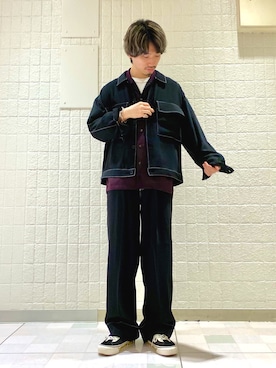 「JUNRED（ジュンレッド）のアイテム（ブルゾン）」を使った、TOBIさん（メンズ・167cm）の夏コーディネート