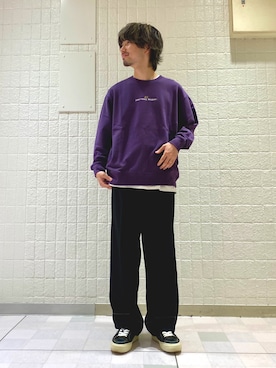 「JUNRED（ジュンレッド）のアイテム（トップス）」を使った、TOBIさん（メンズ・167cm）の秋コーディネート