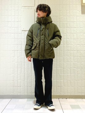 「JUNRED（ジュンレッド）のアイテム（ダウンジャケット/コート）」を使った、TOBIさん（メンズ・167cm）の秋コーディネート