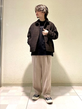 「JUNRED（ジュンレッド）のアイテム（ブルゾン）」を使った、TOBIさん（メンズ・167cm）の冬コーディネート