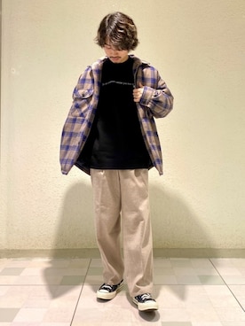 「JUNRED（ジュンレッド）のアイテム（パンツ）」を使った、TOBIさん（メンズ・167cm）の冬コーディネート