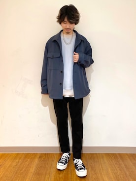 「JUNRED（ジュンレッド）のアイテム（ブルゾン）」を使った、TOBIさん（メンズ・167cm）の冬コーディネート