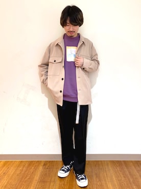 「JUNRED（ジュンレッド）のアイテム（ブルゾン）」を使った、TOBIさん（メンズ・167cm）の冬コーディネート