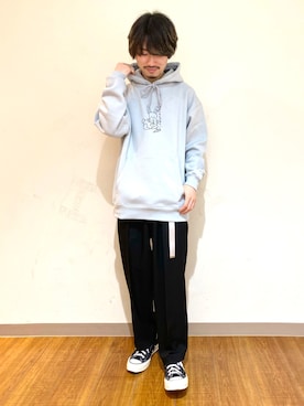 「JUNRED（ジュンレッド）のアイテム（スラックス）」を使った、TOBIさん（メンズ・167cm）の冬コーディネート