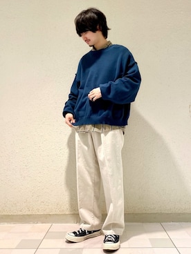 「JUNRED（ジュンレッド）のアイテム（トップス）」を使った、TOBIさん（メンズ・167cm）の冬コーディネート