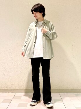 「JUNRED（ジュンレッド）のアイテム（パンツ）」を使った、TOBIさん（メンズ・167cm）の冬コーディネート