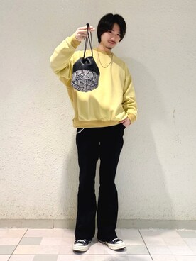 「JUNRED（ジュンレッド）のアイテム（スウェット）」を使った、TOBIさん（メンズ・167cm）の冬コーディネート