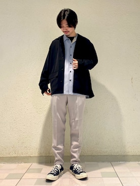 「JUNRED（ジュンレッド）のアイテム（ブルゾン）」を使った、TOBIさん（メンズ・167cm）の春コーディネート