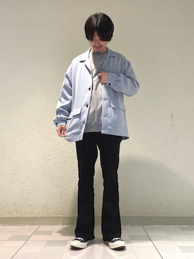 「JUNRED（ジュンレッド）のアイテム」を使った、TOBIさん（メンズ・167cm）の春コーディネート