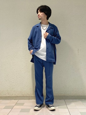 「JUNRED（ジュンレッド）のアイテム（パンツ）」を使った、TOBIさん（メンズ・167cm）の春コーディネート