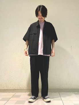 「WILD THINGS（ワイルドシングス）のアイテム（トップス）」を使った、TOBIさん（メンズ・167cm）の春コーディネート