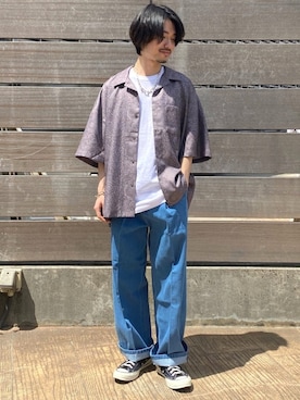 「JUNRED（ジュンレッド）のアイテム（パンツ）」を使った、TOBIさん（メンズ・167cm）の春コーディネート