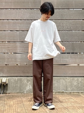 「JUNRED（ジュンレッド）のアイテム（トップス）」を使った、TOBIさん（メンズ・167cm）の春コーディネート