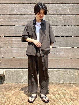 「JUNRED（ジュンレッド）のアイテム（タンクトップ）」を使った、TOBIさん（メンズ・167cm）の夏コーディネート