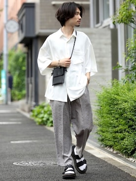 「JUNRED（ジュンレッド）のアイテム（アクセサリー）」を使った、TOBIさん（メンズ・167cm）の夏コーディネート