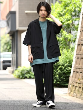 「JUNRED（ジュンレッド）のアイテム（アクセサリー）」を使った、TOBIさん（メンズ・167cm）の夏コーディネート