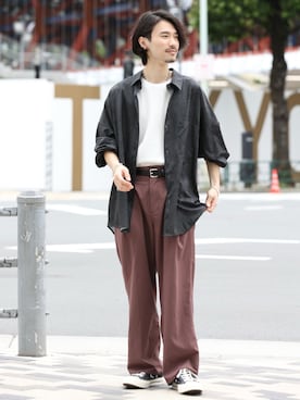 「JUNRED（ジュンレッド）のアイテム（アクセサリー）」を使った、TOBIさん（メンズ・168cm）の夏コーディネート