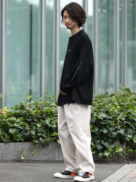 「JUNRED（ジュンレッド）のアイテム（チノパンツ）」を使った、TOBIさん（メンズ・168cm）の秋コーディネート