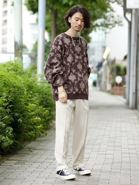 「JUNRED（ジュンレッド）のアイテム（パンツ）」を使った、TOBIさん（メンズ・168cm）の秋コーディネート